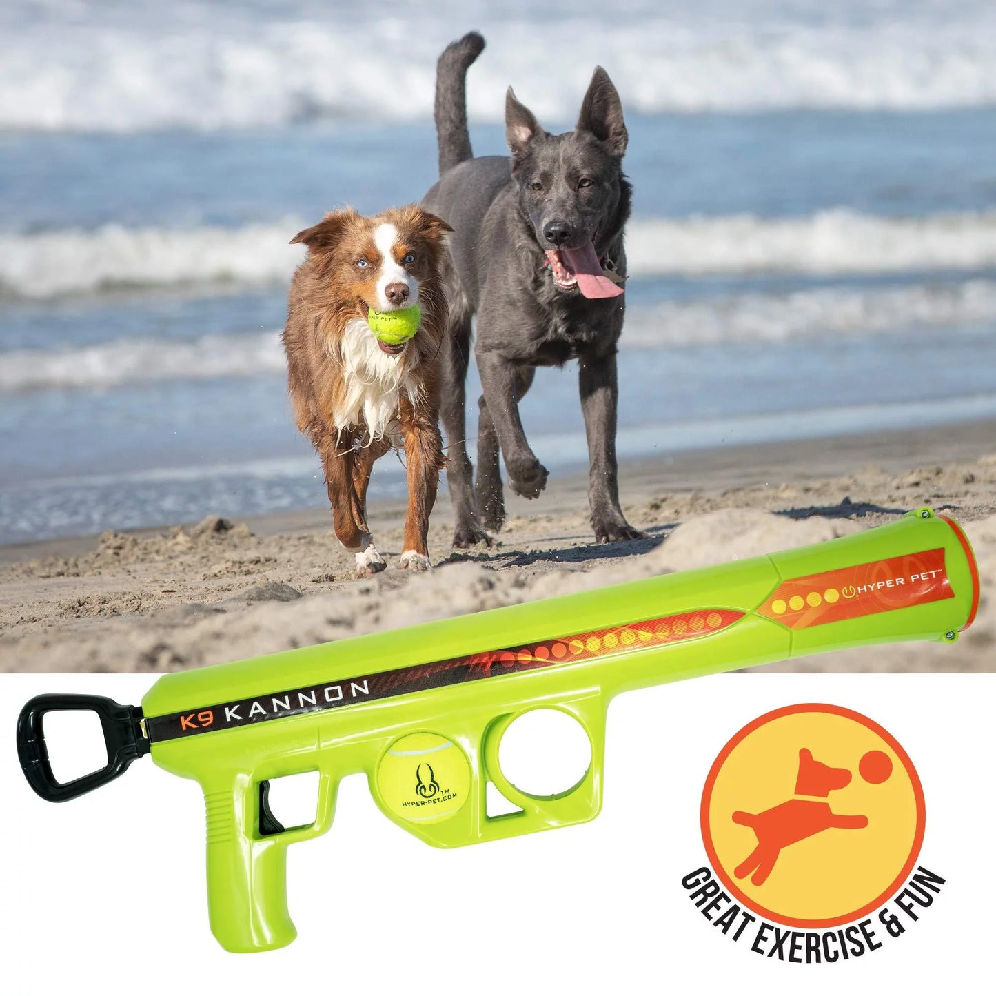 K9 Kannon K2 Dog Toy Mini Tennis Ball Launcher Interactive Dog Toys, Load and Launch, Mini